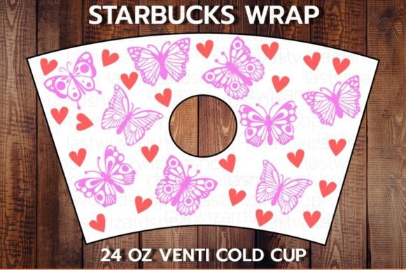 Butterflies Love 24oz Cup SVG: Graphics for Crafts & Branding