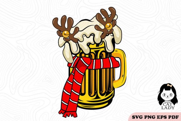 Christmas Lights Beer Cup SVG PNG Graphics