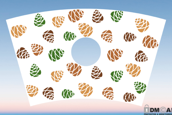 Christmas Pine Cone 24oz Tumbler Cup SVG: Graphics & Print Templates