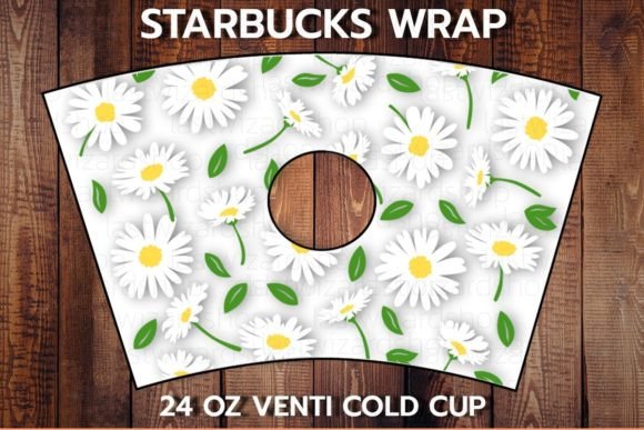 Daisy Flower 24oz Cup SVG: Graphics for Crafts & Digital Sellers