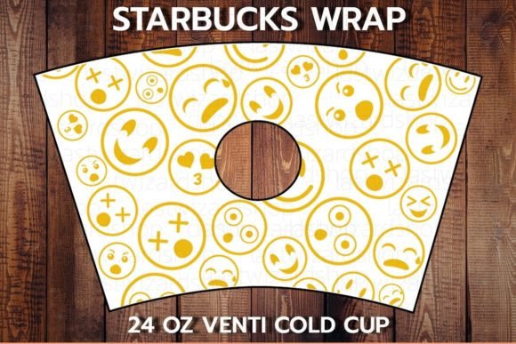 Emoji Smile Face 24oz Cup SVG: Graphics for Crafts & Brand Joy