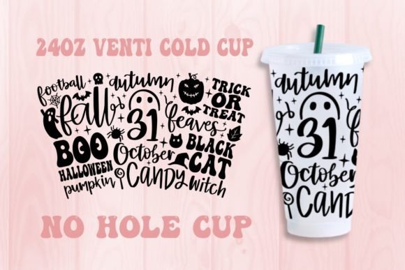 Halloween 31 October No Hole Cup Svg: Graphics for Crafts & Content
