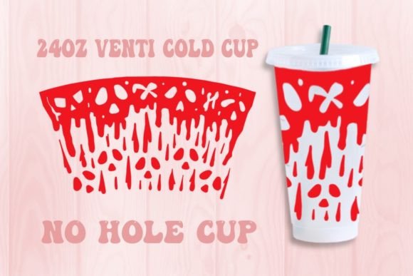 Halloween Bloody No Hole Cold Cup Svg: Graphics for Crafts & Content
