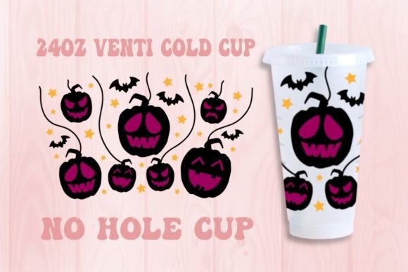 Halloween Pumpkin Cold Cup SVG: Graphics for Crafts