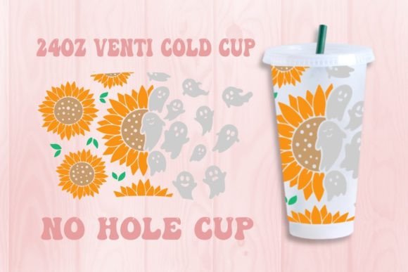 Halloween Sunflower No Hole Cup SVG: Graphics for Crafts Done Right