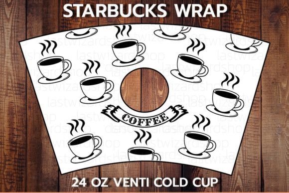 Hot Coffee 24oz Cup SVG: Graphics for Crafts & Local Branding