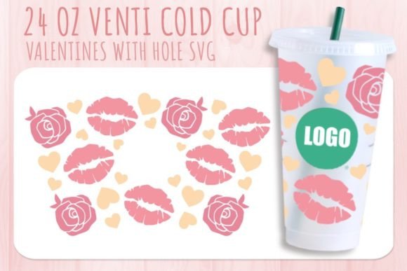 Kiss Rose Valentine s Cup Svg 24oz: Graphics and Crafts for a Romantic Touch