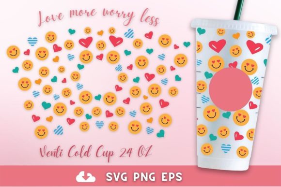 Love More Worry Graphics for Crafts Projects