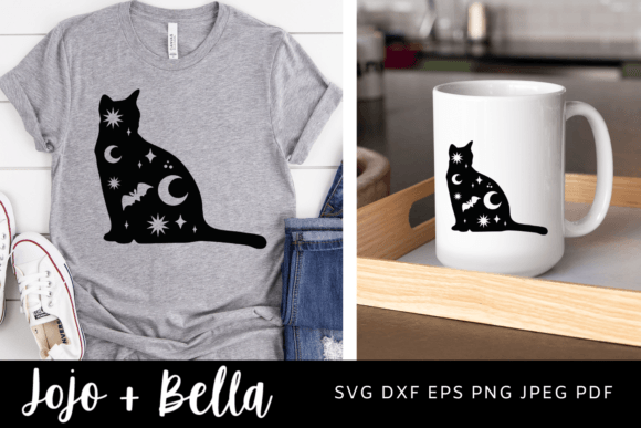 Mystic Cat SVG: Halloween Graphics for Crafts & Branding