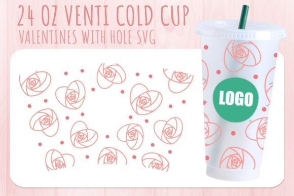 Rose Valentine's Cup SVG 24oz: Graphics and Crafts in One