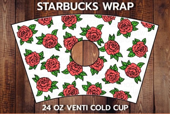 Roses 24oz Cup SVG: Graphics for Crafts Sellers