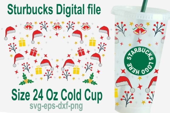 Santa Hat Warp Svg, 24 Oz Cold Cup Svg
