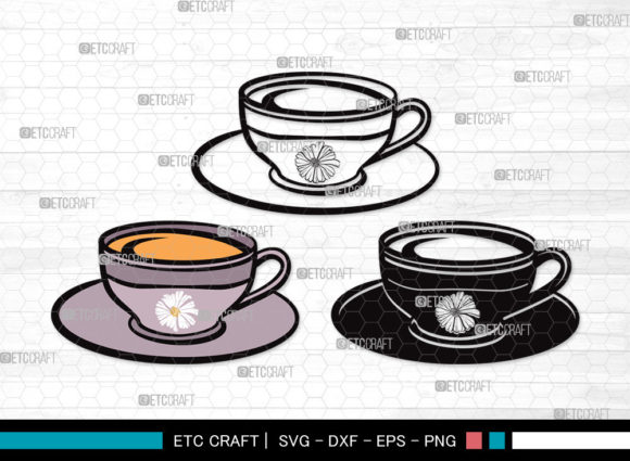 Tea Set SVG Cut File for Crafts and Graphics